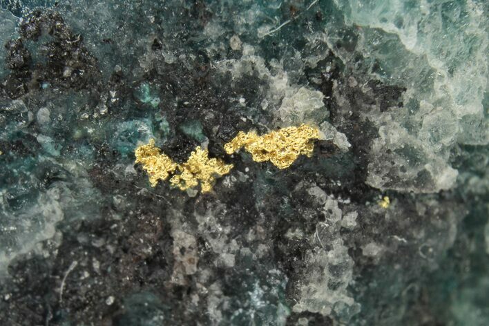 Native Gold in Shattuckite - Namibia #260108